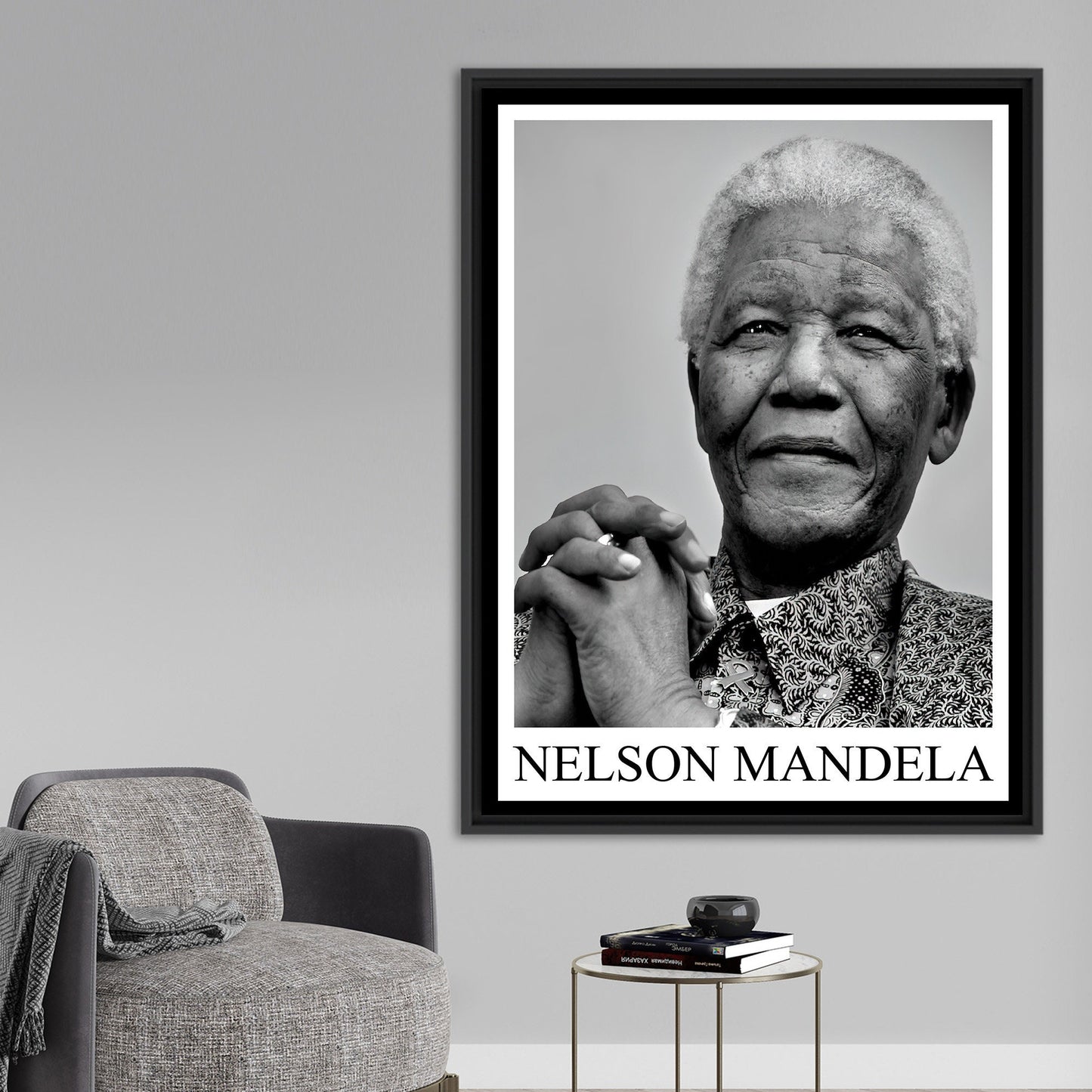 Nelson Mandela Quote 3D Effect Canvas Print