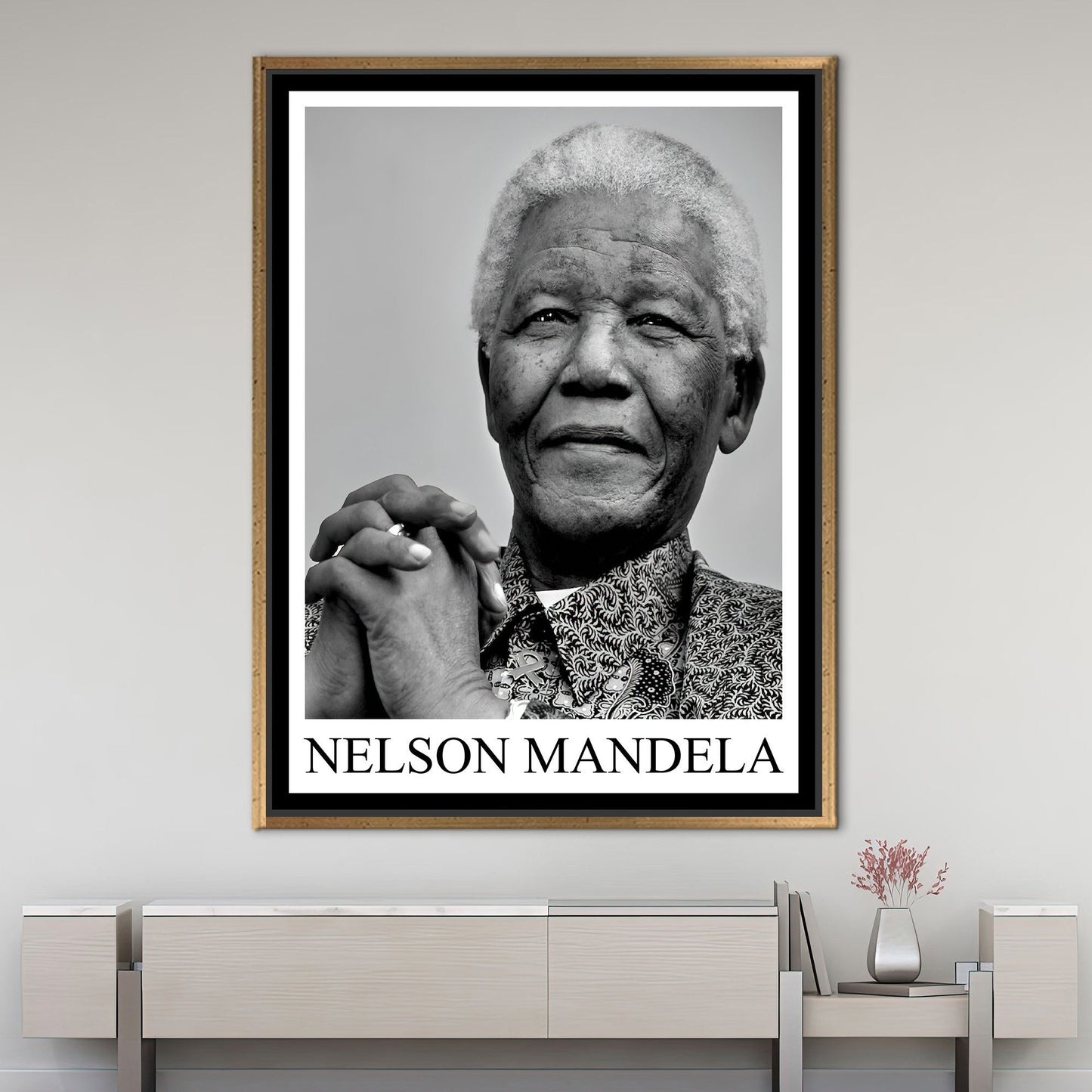 Nelson Mandela Quote 3D Effect Canvas Print