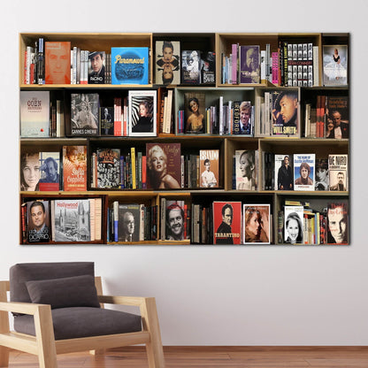 Library Photo Reading Bookshelf Canvas Print