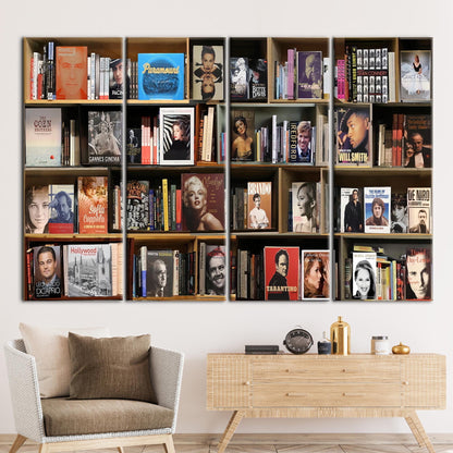 Library Photo Reading Bookshelf Canvas Print