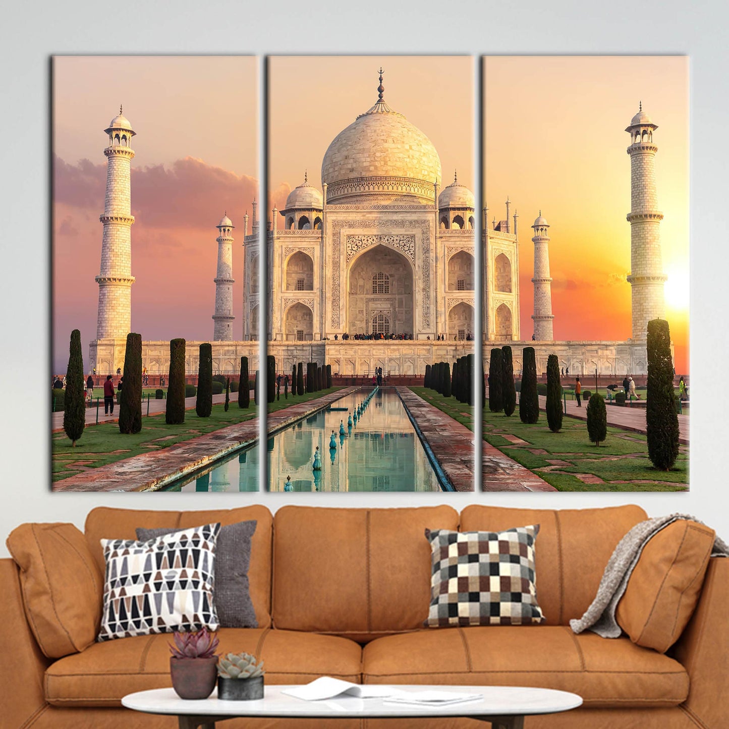 Sunset Indian Architecture Taj Mahal Canvas Print