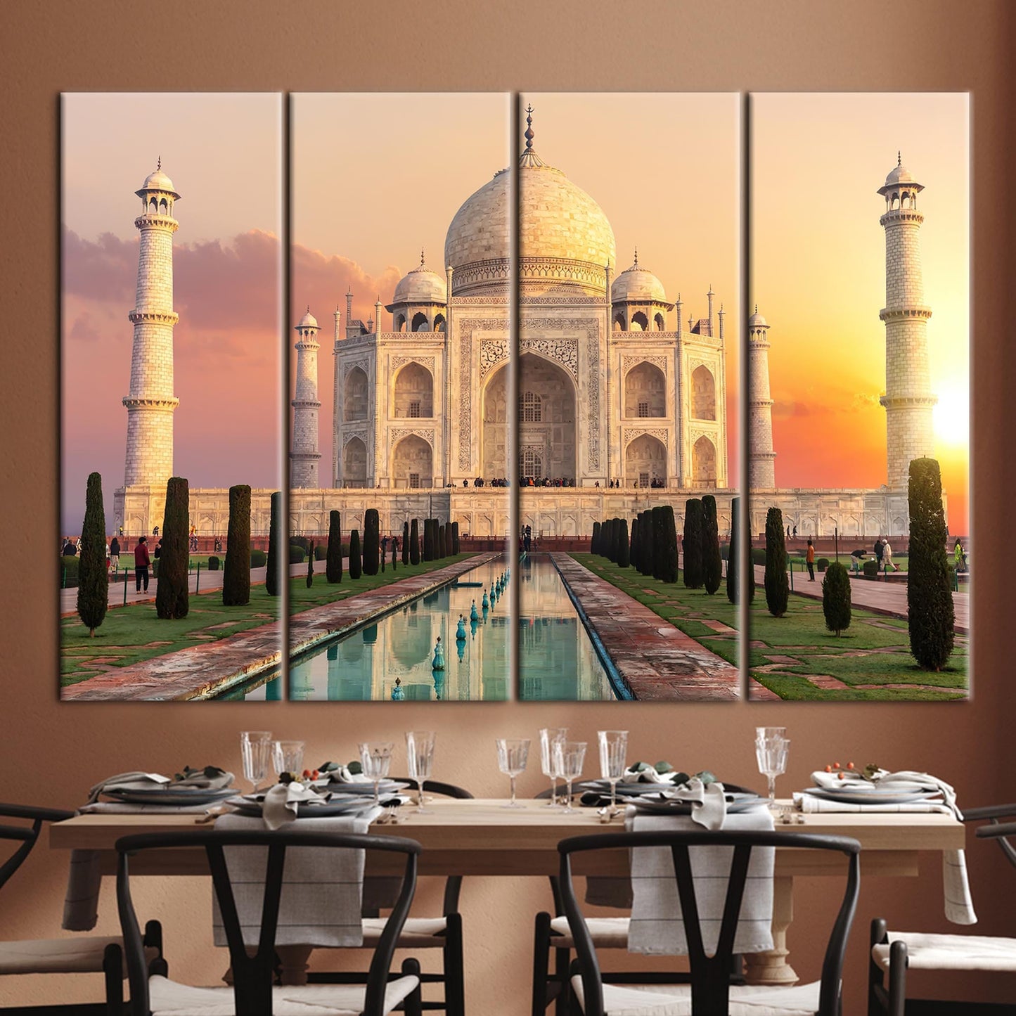 Sunset Indian Architecture Taj Mahal Canvas Print