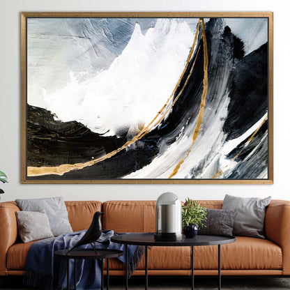 Black and Gold Alcohol Ink Canvas Print