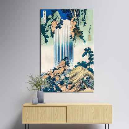 Hokusai Yoro Waterfall Japanese Landscape Canvas Print