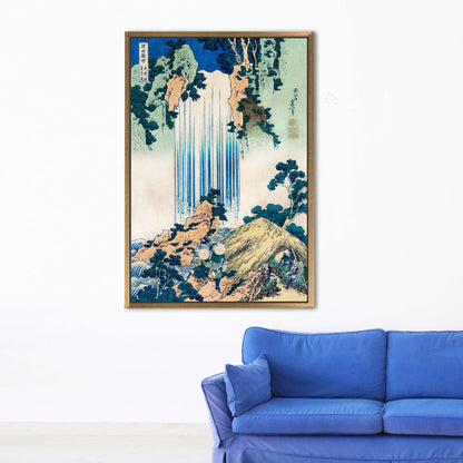 Hokusai Yoro Waterfall Japanese Landscape Canvas Print
