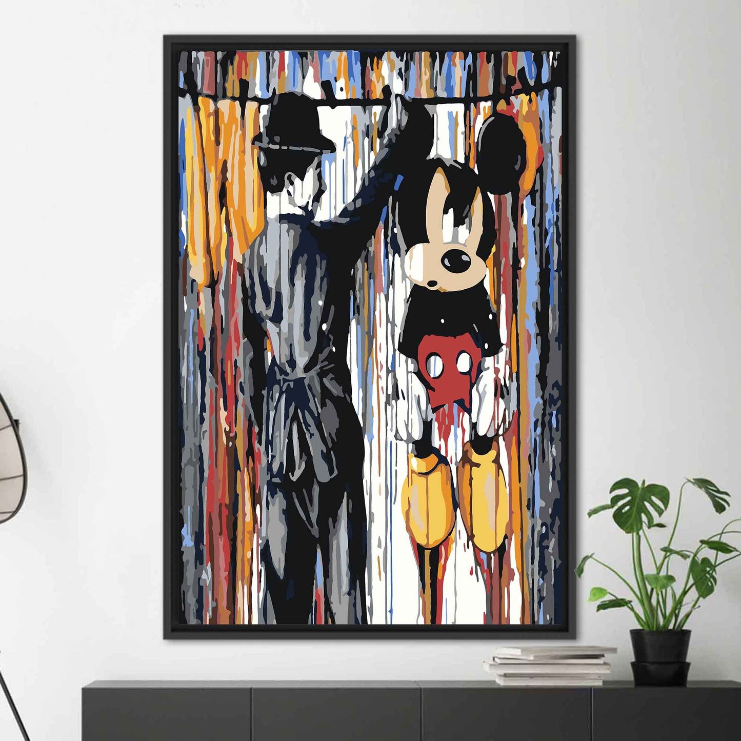 Charlie Chaplin and Mickey Mouse Canvas Print