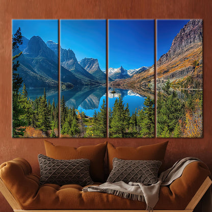 Montana National Park Landscape Saint Canvas Print