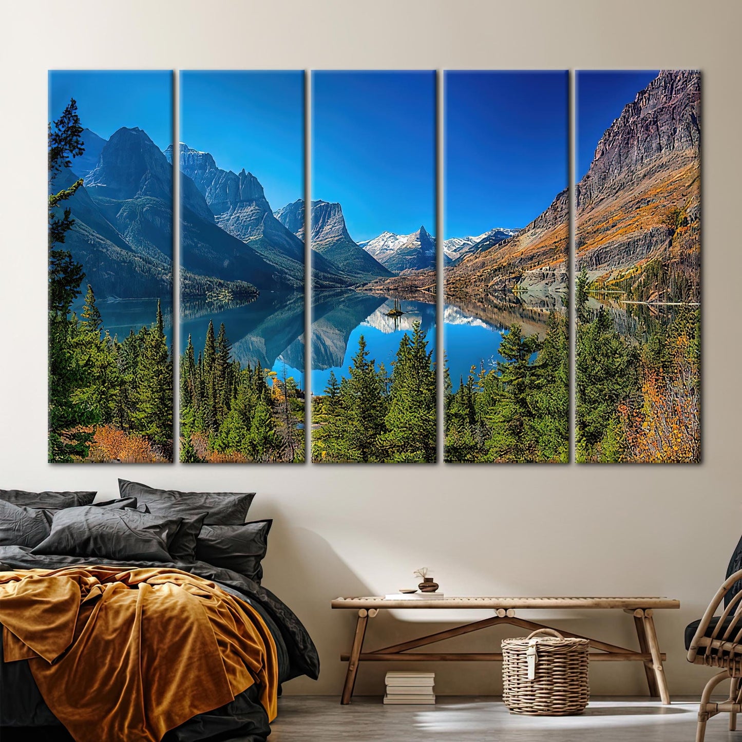 Montana National Park Landscape Saint Canvas Print