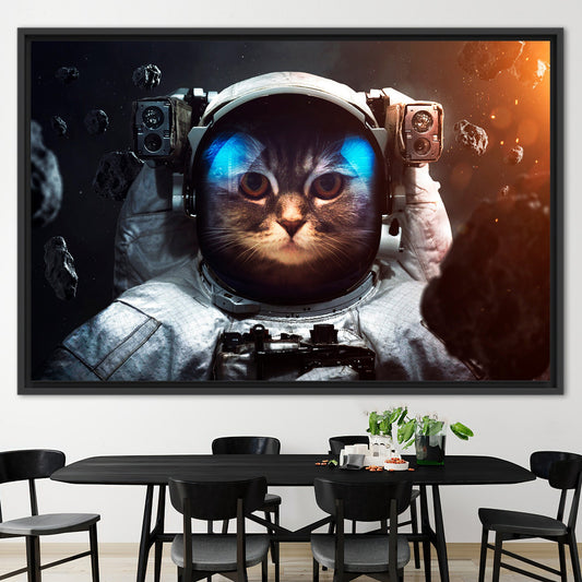 Abstract Cat Canvas Print: Modern Wall Art for Boys Room Decor