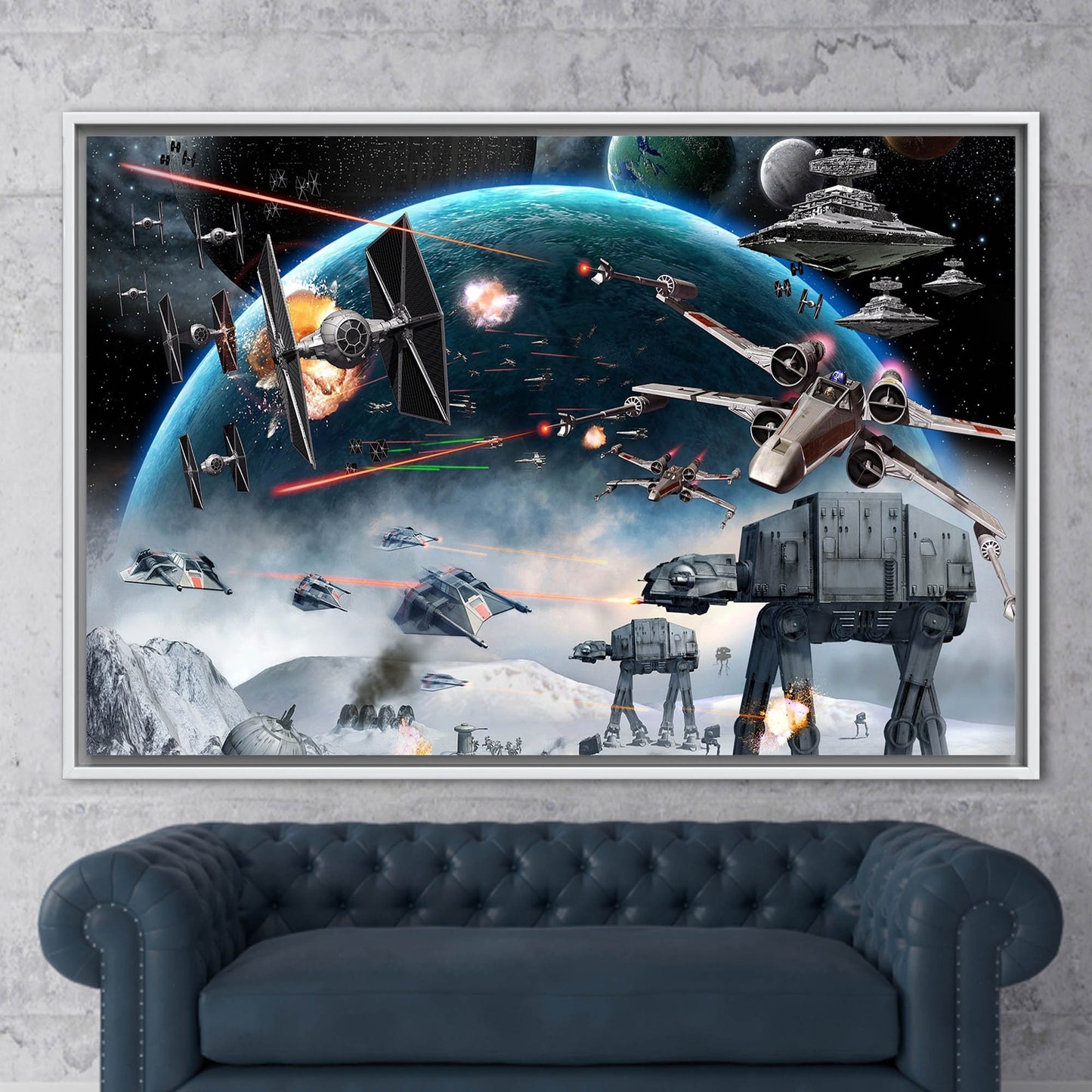 Star Wars Space Battle Abstract Canvas Print