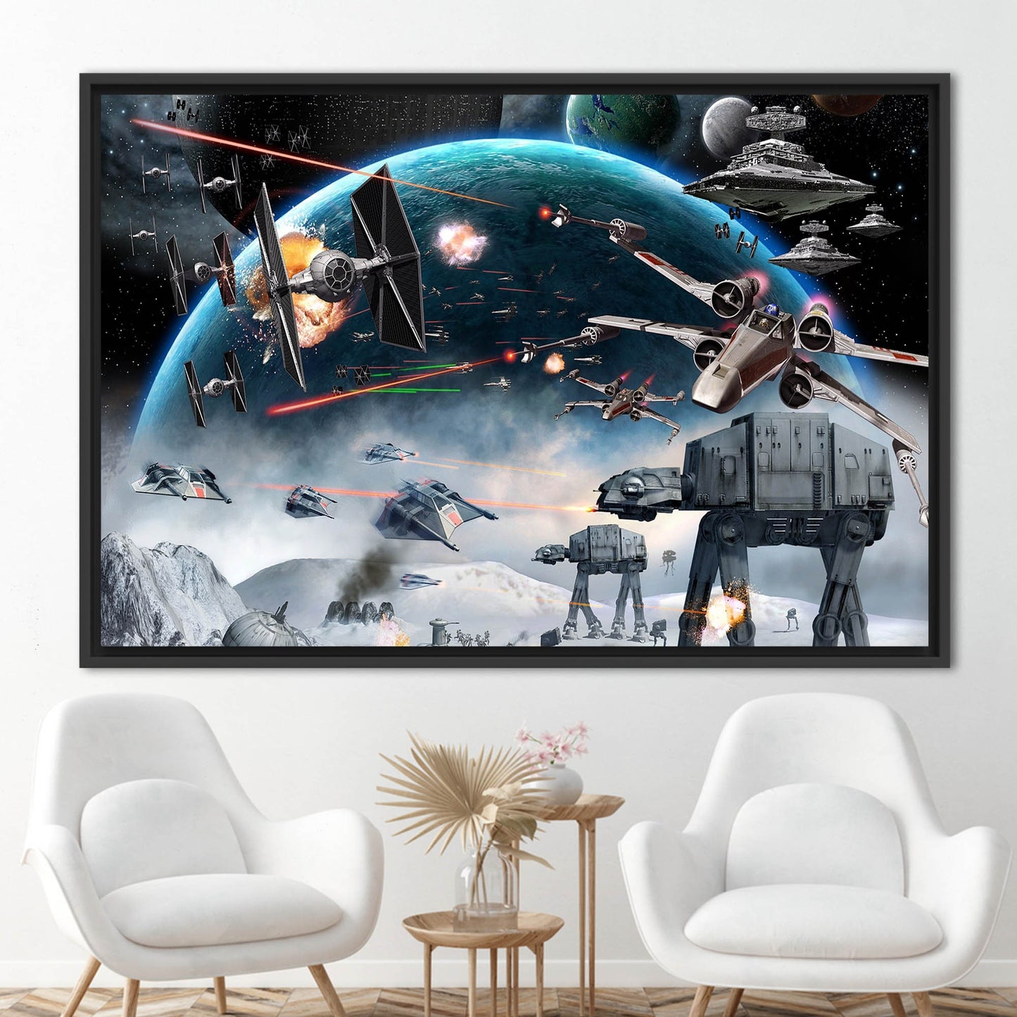Star Wars Space Battle Abstract Canvas Print
