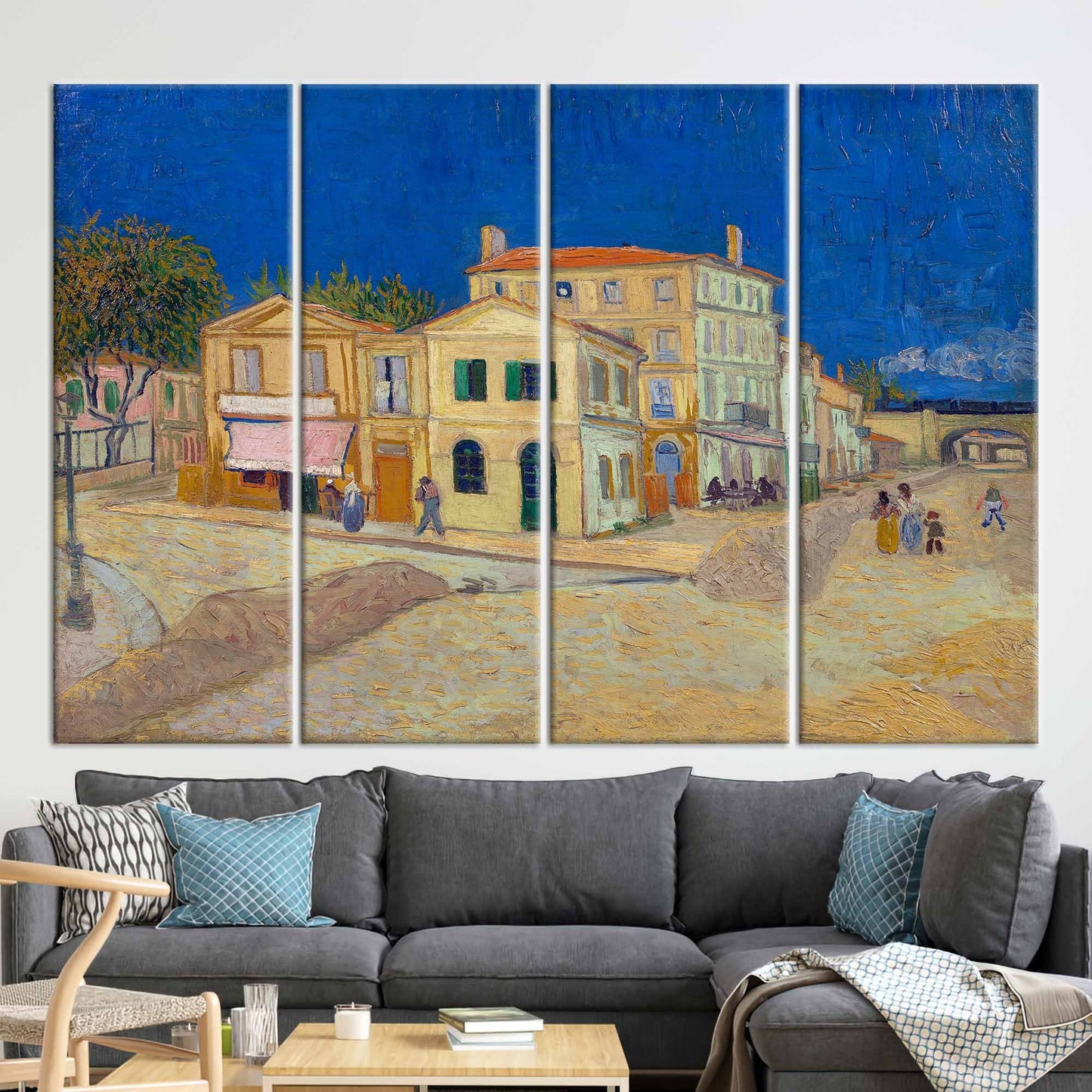 Van Gogh's Yellow House Street Canvas Print
