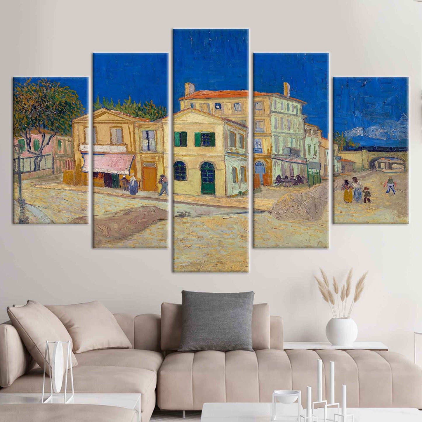 Van Gogh's Yellow House Street Canvas Print