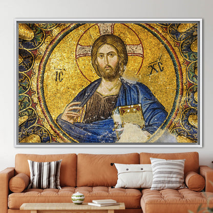 Jesus Christ Mosaic African Ethnic Canvas Print