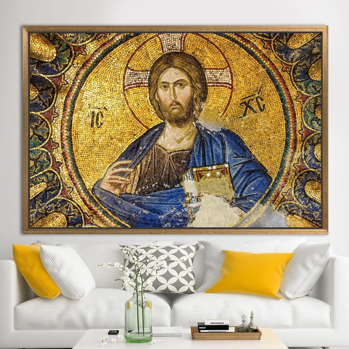 Jesus Christ Mosaic African Ethnic Canvas Print