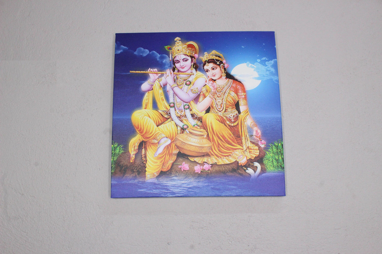 Radha Krishna Hindu Couple Indian Canvas Print