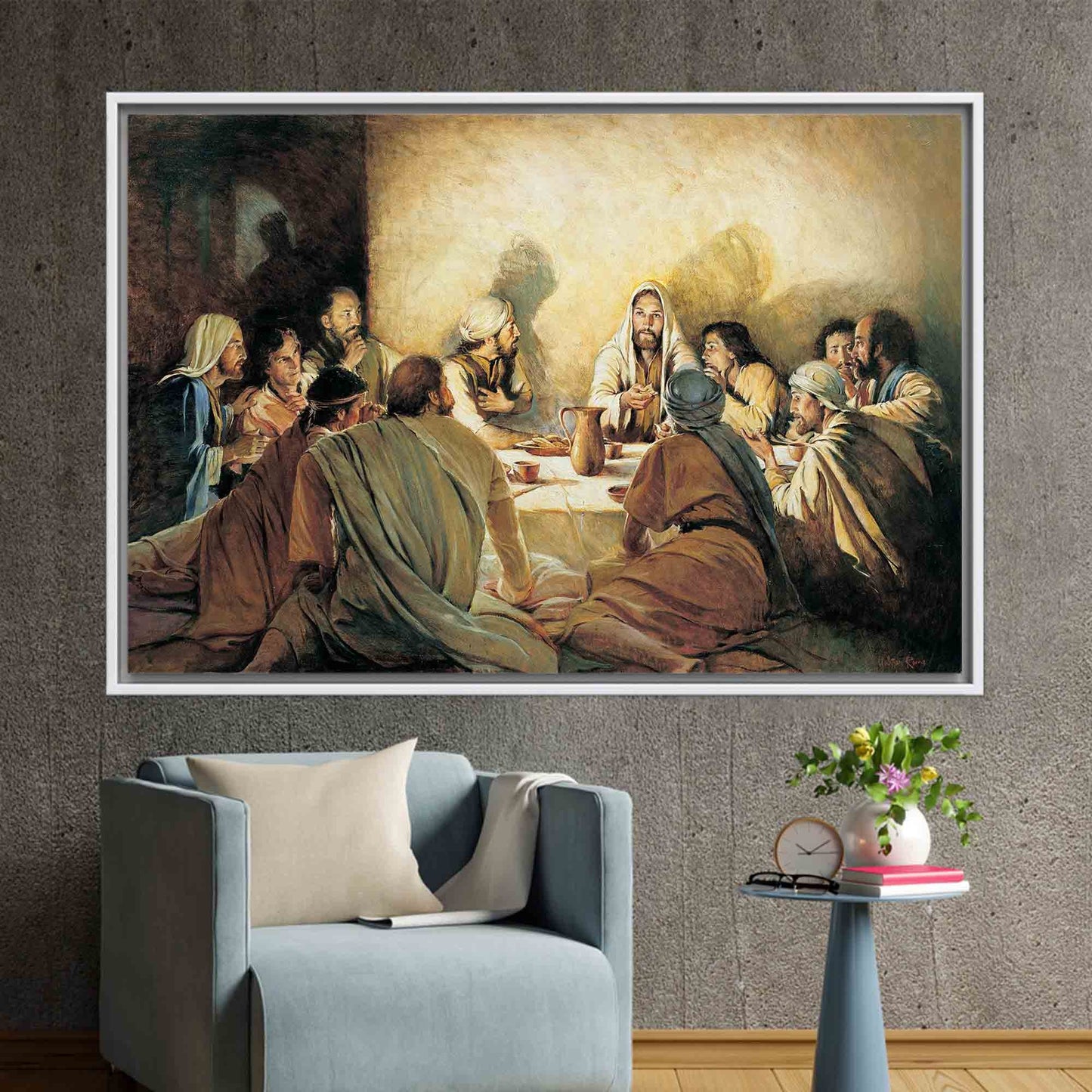 Jesus Christ Last Supper Religious Canvas Print