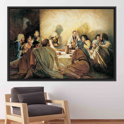 Jesus Christ Last Supper Religious Canvas Print