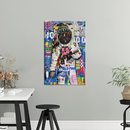 Graffiti Astronaut Space Enthusiasts Canvas Print