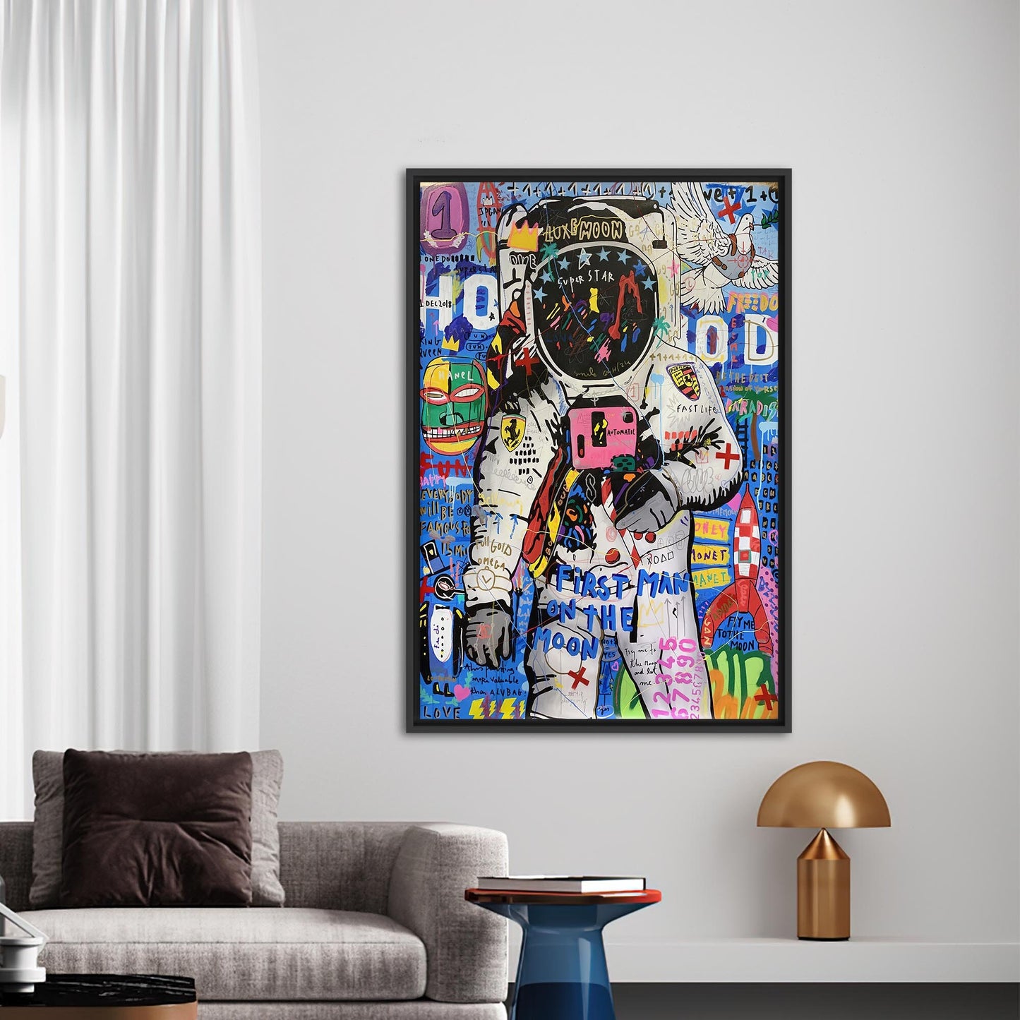 Graffiti Astronaut Space Enthusiasts Canvas Print