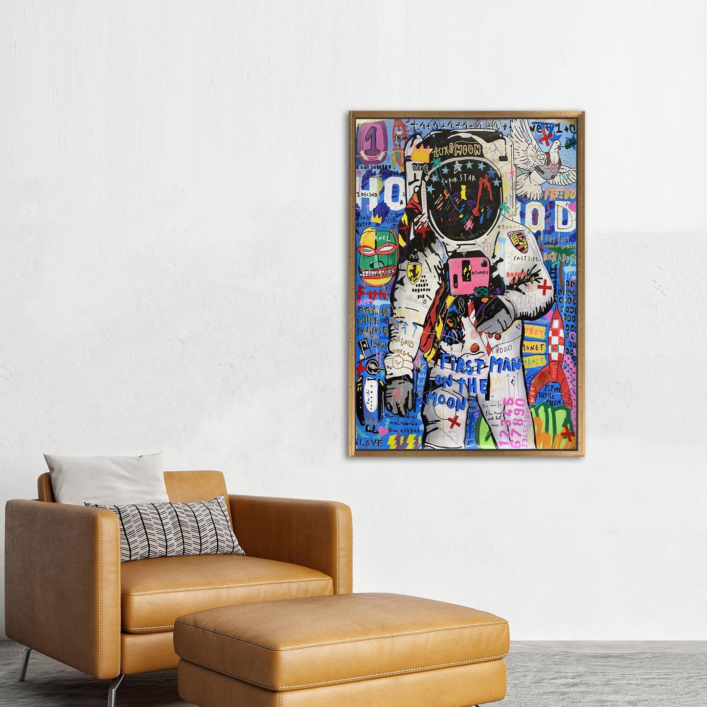 Graffiti Astronaut Space Enthusiasts Canvas Print