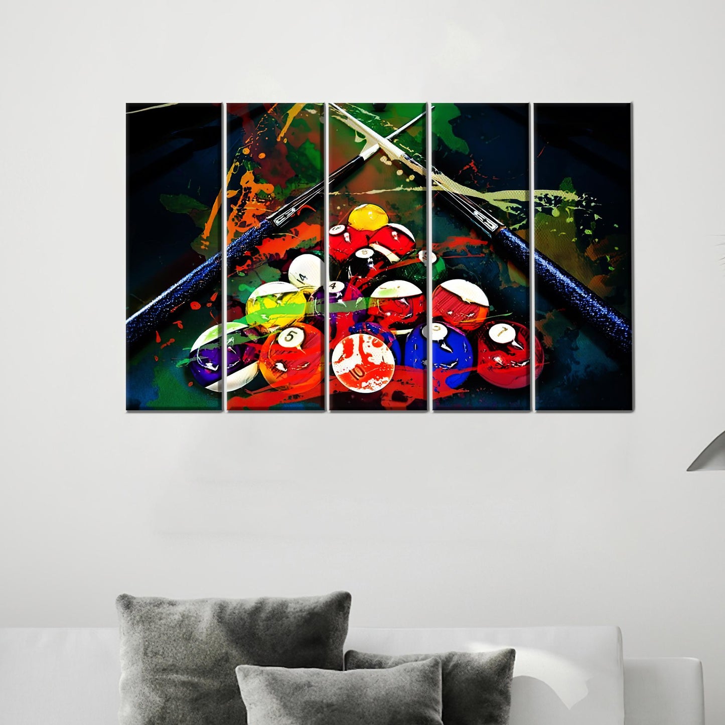 Billiards Colorful 3D Play Canvas Print