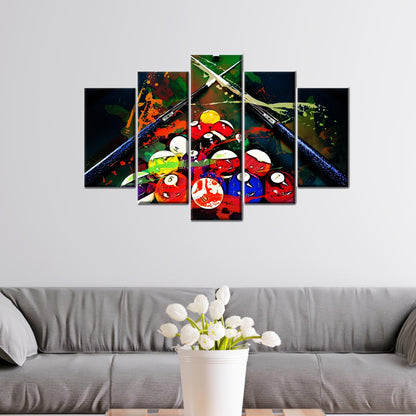 Billiards Colorful 3D Play Canvas Print