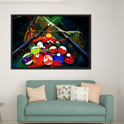Billiards Colorful 3D Play Canvas Print