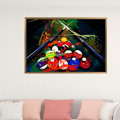 Billiards Colorful 3D Play Canvas Print