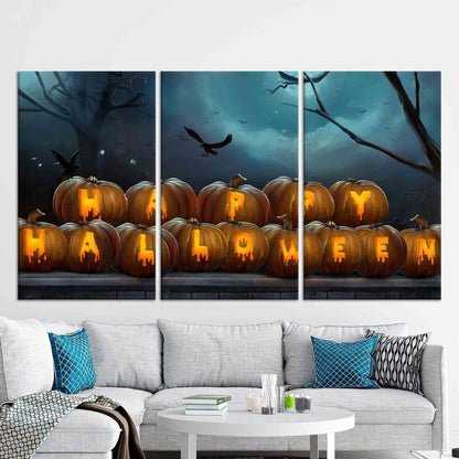 Happy Halloween Oversized Canvas Print