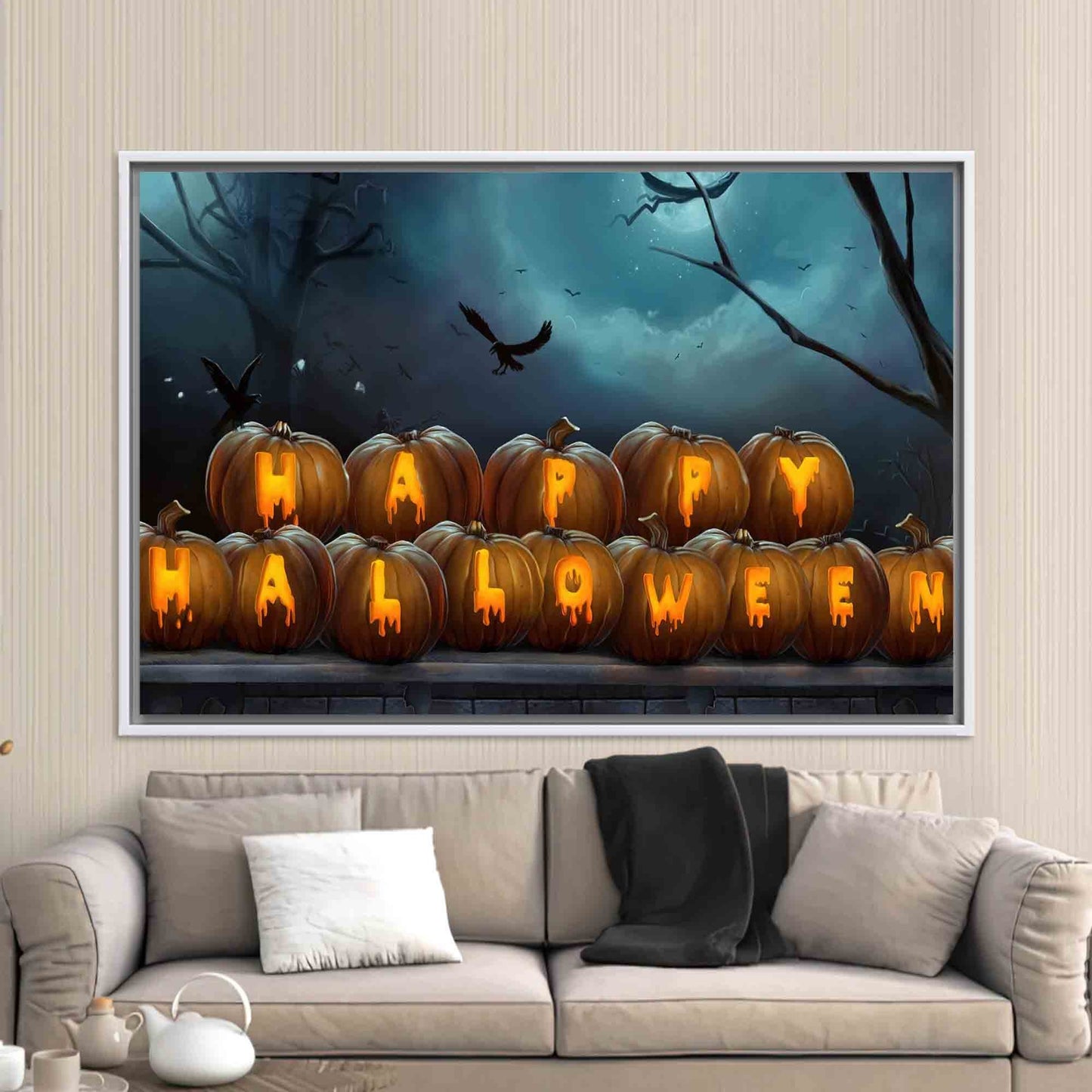 Happy Halloween Oversized Canvas Print