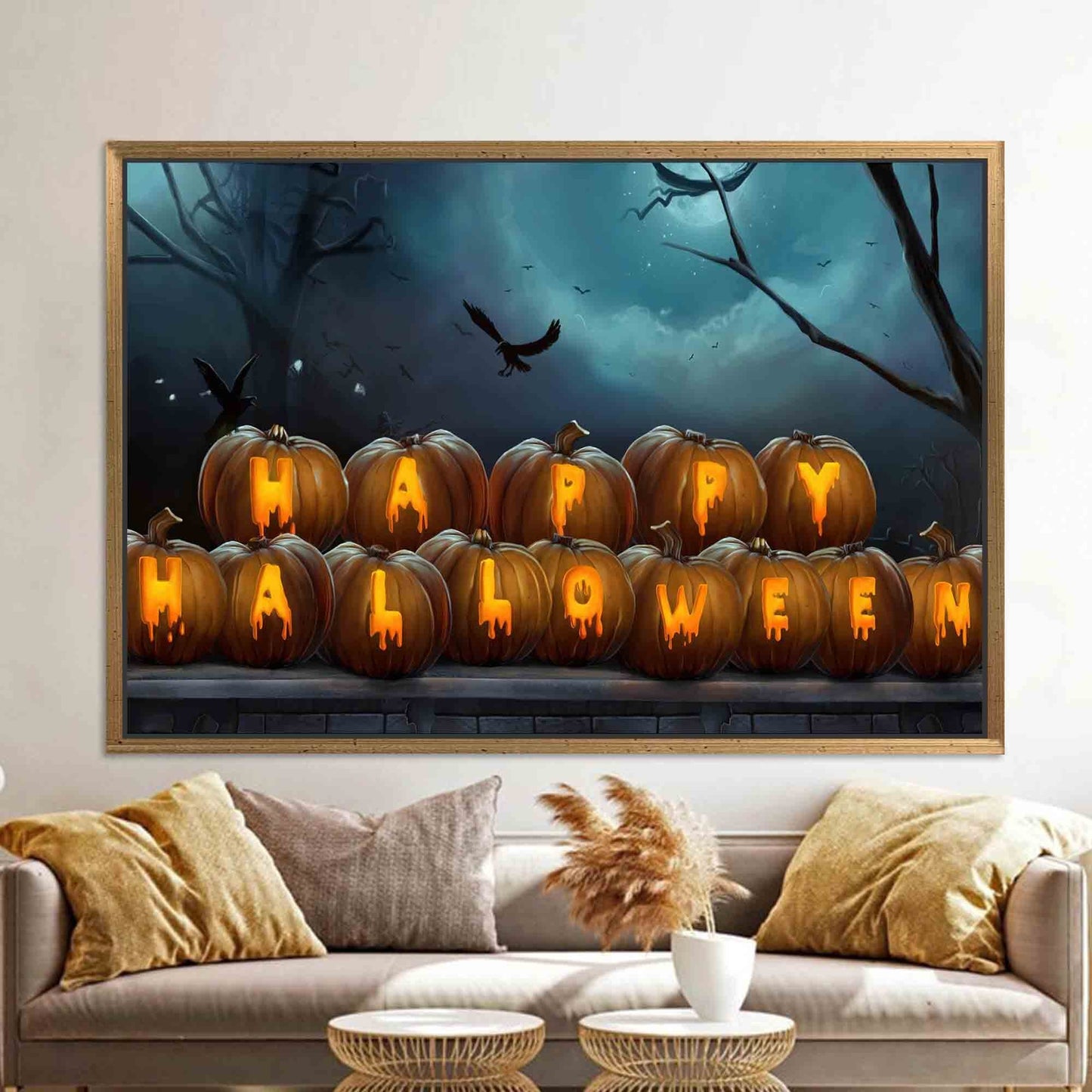 Happy Halloween Oversized Canvas Print