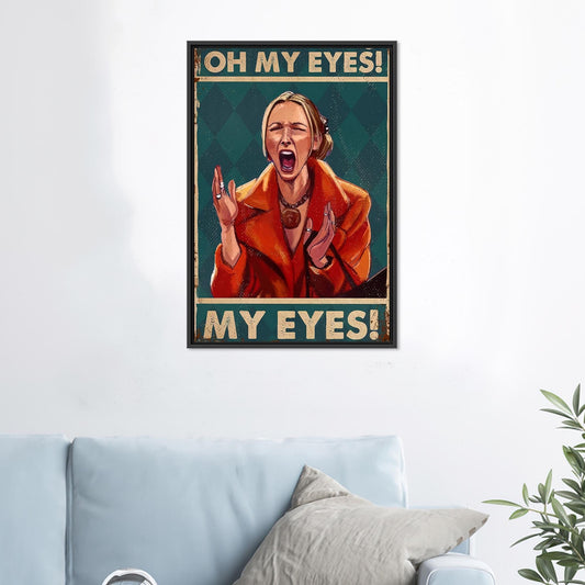 Vintage Design Canvas Poster - Modern Christmas Gift for Women, Oh My Eyes Wall Hanging