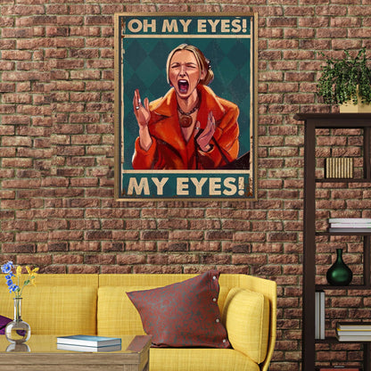 Vintage Design Canvas Poster - Modern Christmas Gift for Women, Oh My Eyes Wall Hanging