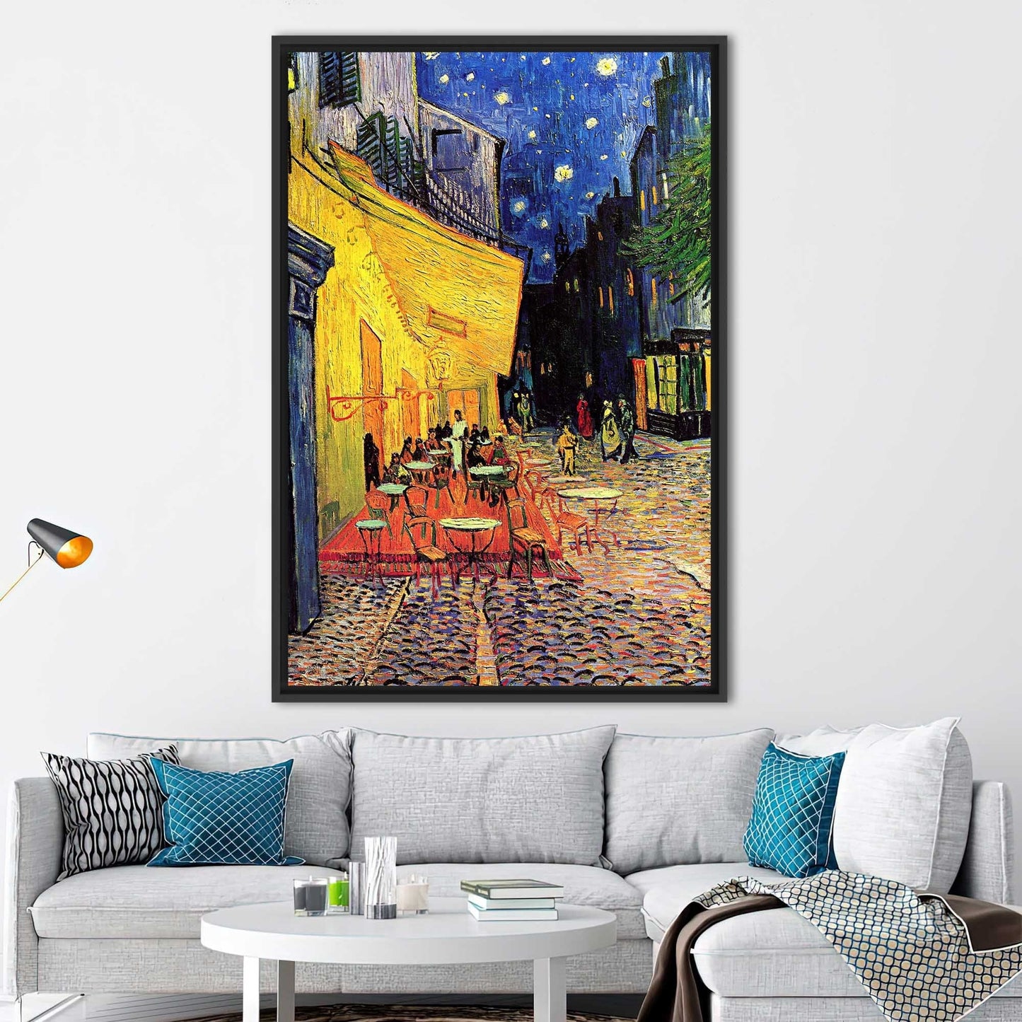 Cafe Terrace Night Starry Sky Canvas Print