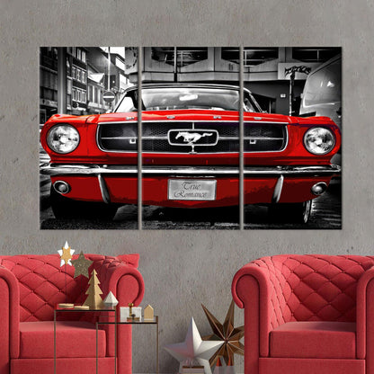 Red Ford Mustang Shelby Car Canvas Print
