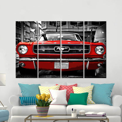Red Ford Mustang Shelby Car Canvas Print
