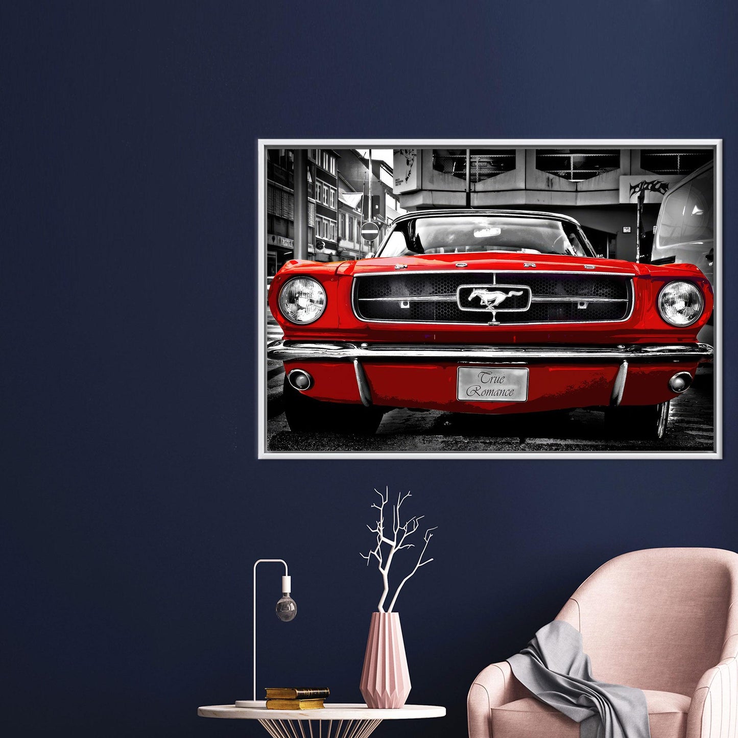 Red Ford Mustang Shelby Car Canvas Print