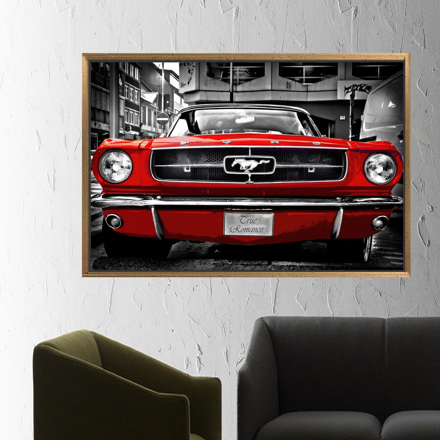 Red Ford Mustang Shelby Car Canvas Print