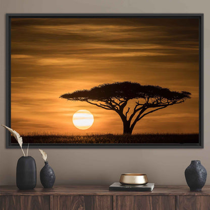 Serengeti Sunrise Landscape 3D Canvas Print