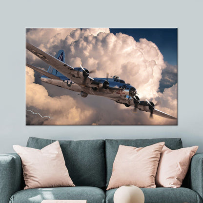 Aviation Military Aircraft Airplane Office Canvas Print