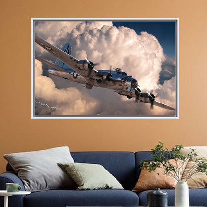 Aviation Military Aircraft Airplane Office Canvas Print