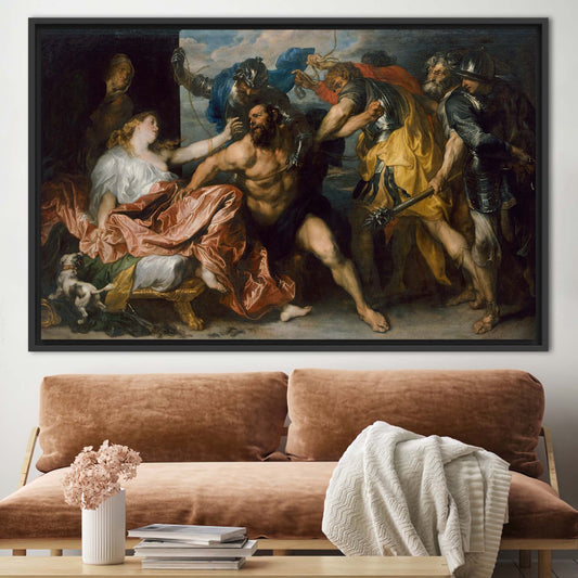 Vintage Samson and Delilah Canvas Print, Van Dyck Oil Painting Reproduction, Classic Wall Decor