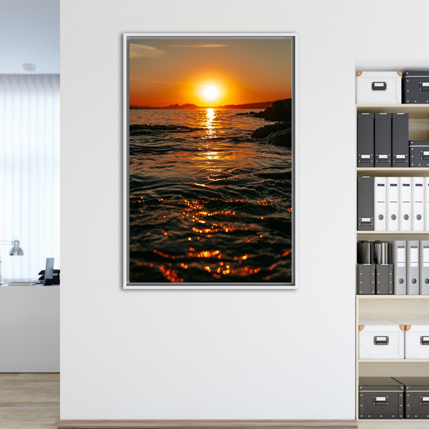 Sunset Landscape Nature Seascape Design Canvas Print
