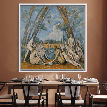Les Grandes Baigneuses Cezanne Oil Canvas Print