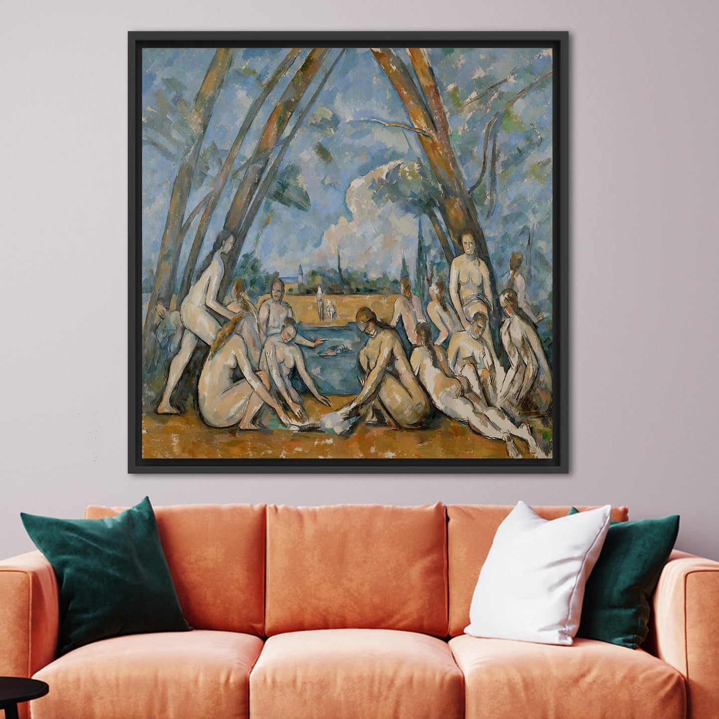 Les Grandes Baigneuses Cezanne Oil Canvas Print