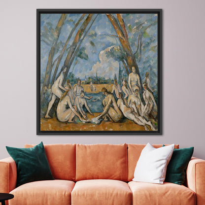 Les Grandes Baigneuses Cezanne Oil Canvas Print