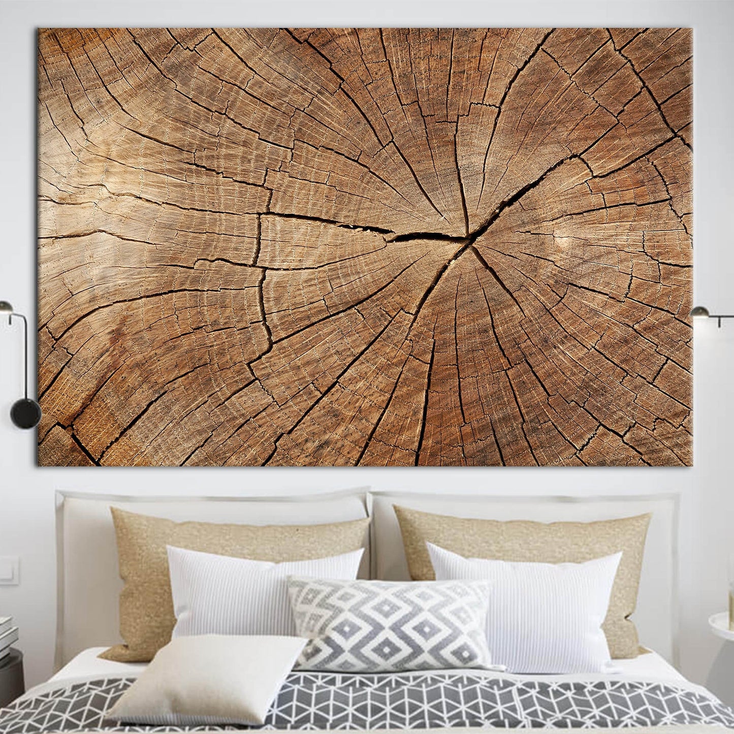 Brown Tree Ring Nature Abstract Canvas Print