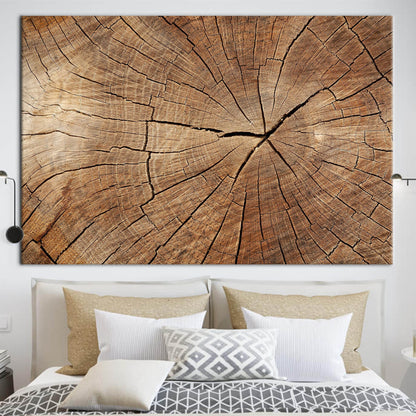 Brown Tree Ring Nature Abstract Canvas Print