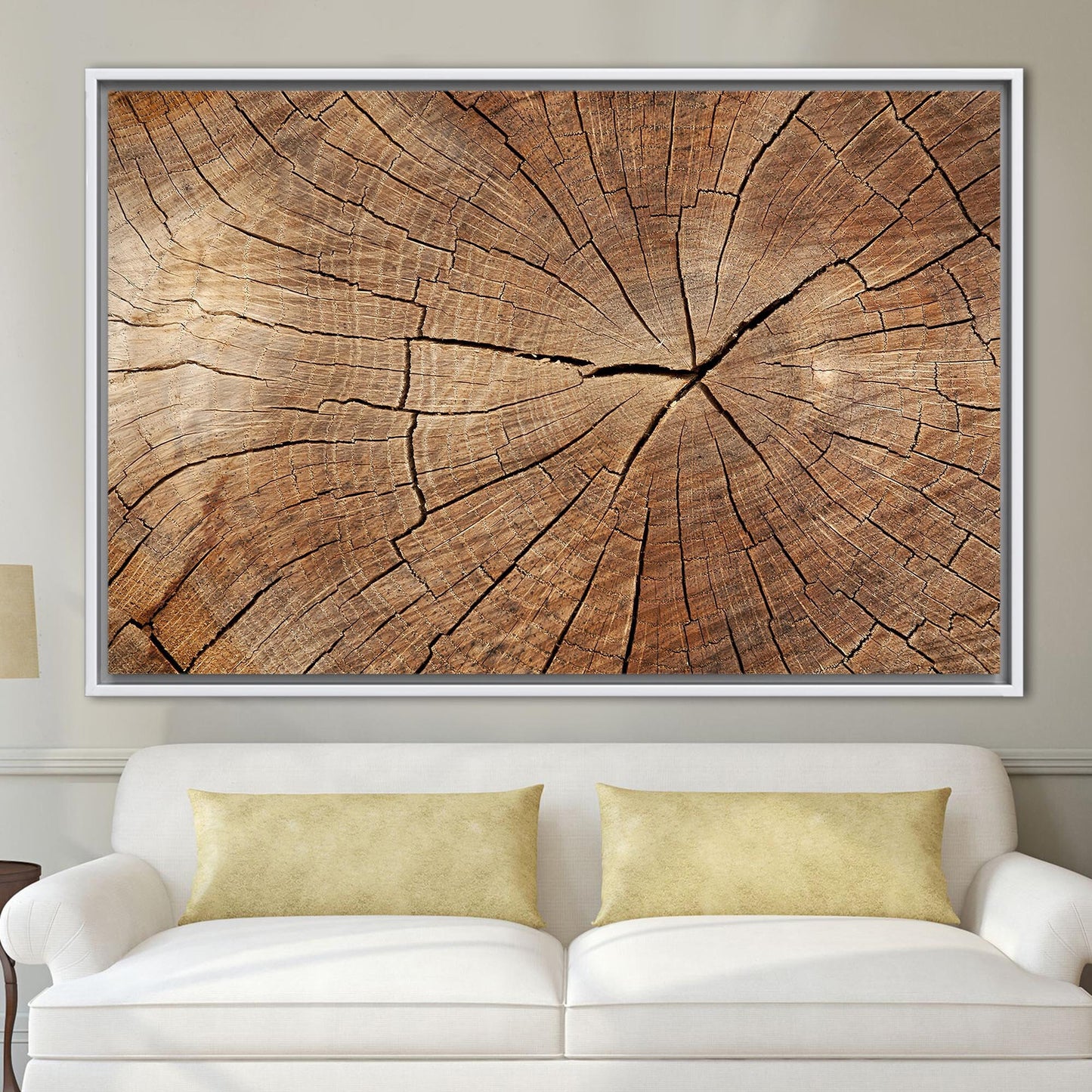 Brown Tree Ring Nature Abstract Canvas Print